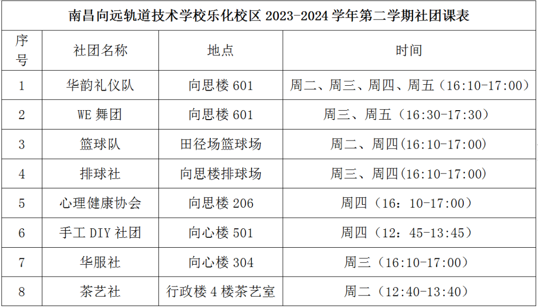 2024年新学期南昌向远轨道技术学校社团开课啦！