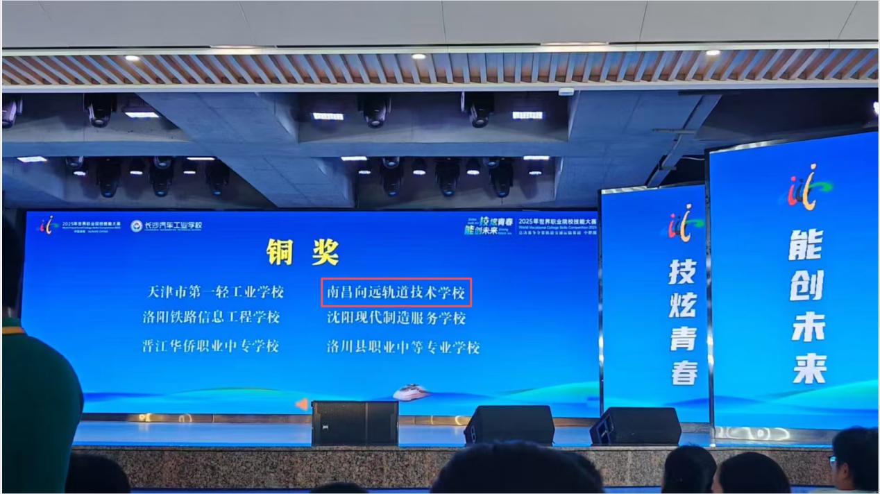 南昌向远轨道学校学子在世界职业技能大赛总决赛争夺赛城市轨道交通运输赛项中喜获铜奖！